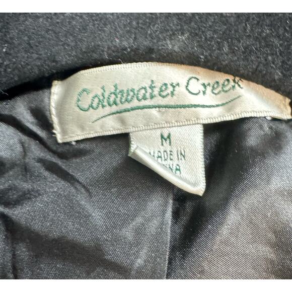 Coldwater Creek Womens Small Black Embroidered Snap Button Wool Cardigan (READ) - Picture 7 of 13